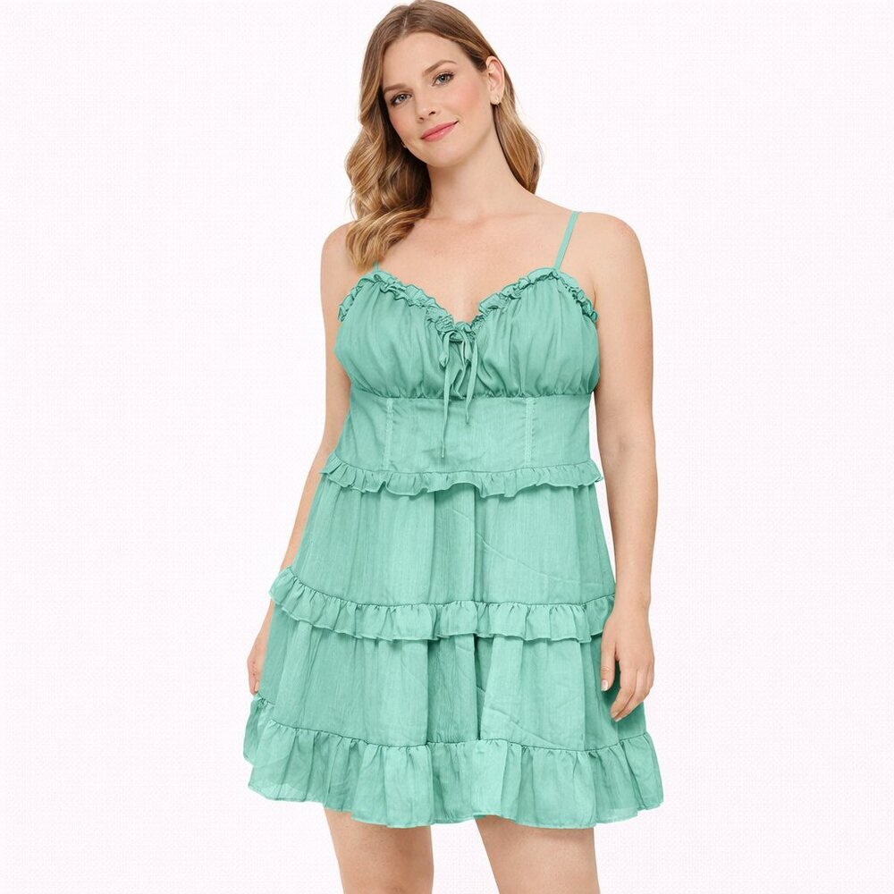 Wild Fable women's dress plus size green straps Size:XXL.